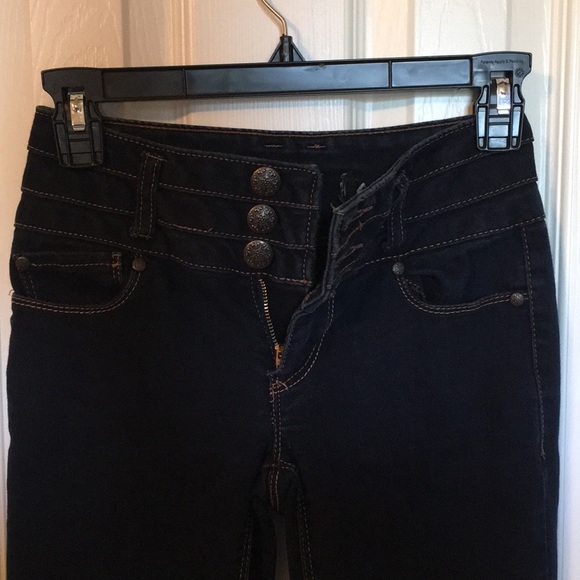 🌑Dark Wash Low Rise Jeggings Size 0🌑 - Picture 3 of 6